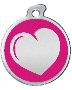 Misstoro Tiermarke mit Emaille, "Herz", Pink, klein