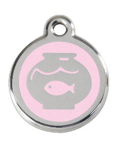 RedDingo Tiermarke mit Emaille, "Aquarium", Rosa, klein