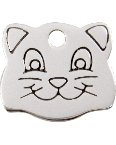 RedDingo Tiermarke aus Edelstahl, "Katzenkopf", klein