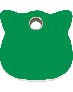 RedDingo Tiermarke aus Kunststoff, "Katze", Grün, klein