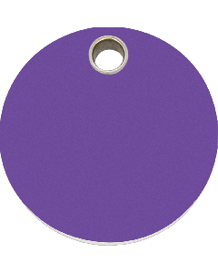 RedDingo Hundemarke aus Kunststoff, "Kreis", Violett, medium