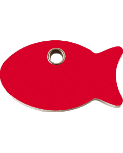RedDingo Tiermarke aus Kunststoff, "Fisch", Rot, klein