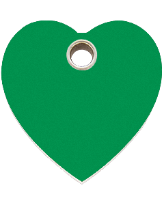 RedDingo Hundemarke aus Kunststoff, "Herz", Grün, groß