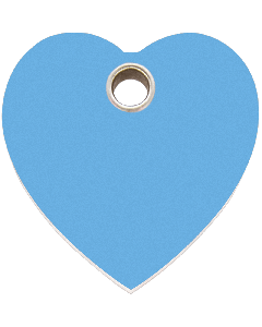 RedDingo Tiermarke aus Kunststoff, "Herz", Hellblau, klein